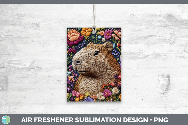 Safari Embroider Capybara Air Freshener Sublimation Car Fres