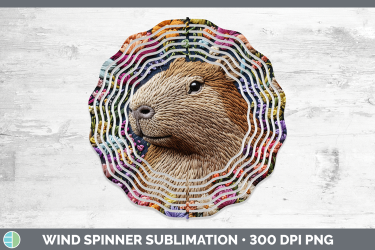 Safari Embroider Capybara Wind Spinner Sublimation Spinner D