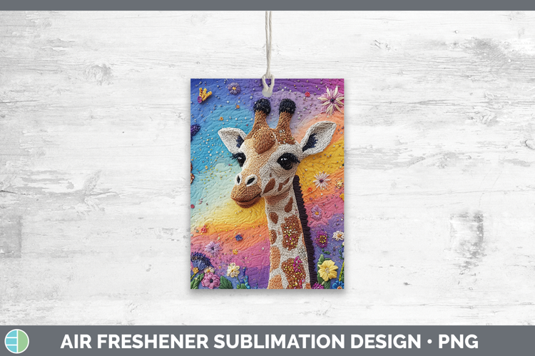 Safari Embroider Giraffe Air Freshener Sublimation Car Fresh