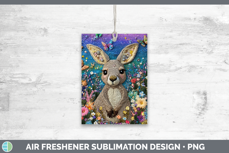 Safari Embroider Kangaroo Air Freshener Sublimation Car Fres