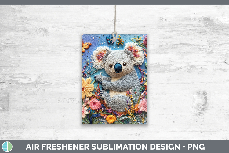 Safari Embroider Koala Air Freshener Sublimation Car Freshen