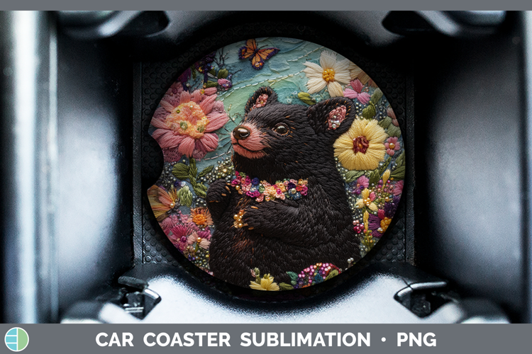 Safari Embroider Tasmanian Devil Car Coaster Sublimation De