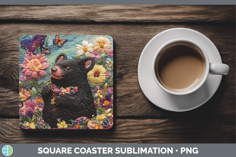 Safari Embroider Tasmanian Devil Square Coaster Sublimation