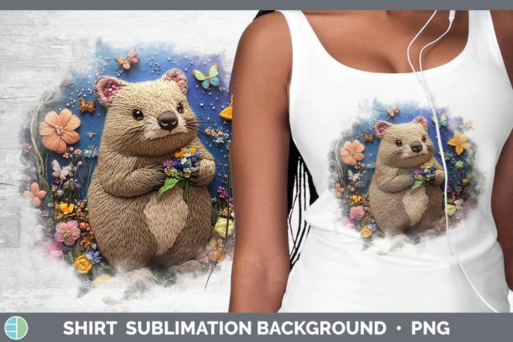 Safari Embroider Wombat Shirt Sublimation Sublimation Backgr