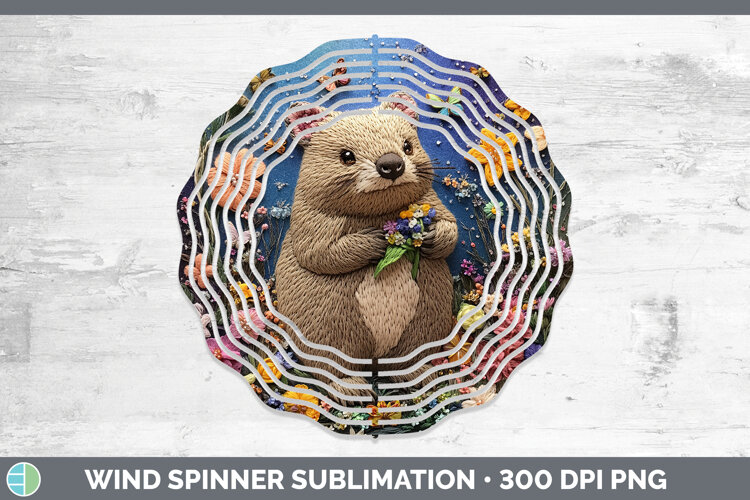 GorgeousSafari Embroider Wind Spinner design.