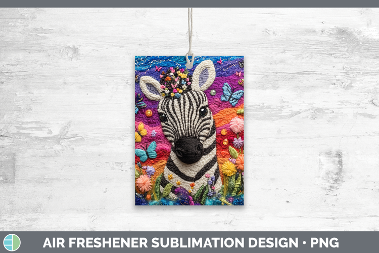 Safari Embroider Zebra Air Freshener Sublimation Car Freshen