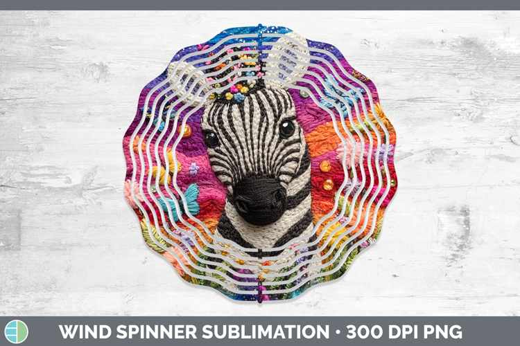 Safari Embroider Zebra Wind Spinner Sublimation Spinner Desi