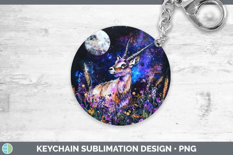 Safari Galaxy Antelope Keychain Sublimation Keyring Designs