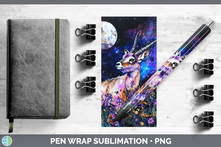 Safari Galaxy Antelope Pen Wrap Sublimation Pen Designs