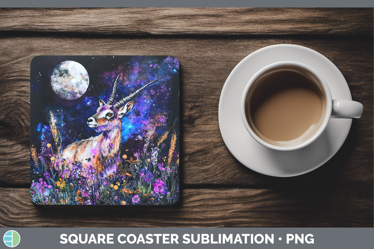 Safari Galaxy Antelope Square Coaster Sublimation Coaster De
