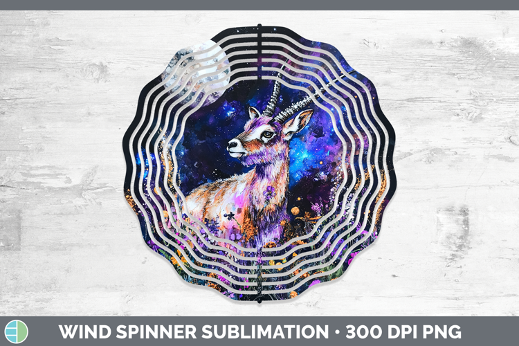 Safari Galaxy Antelope Wind Spinner Sublimation Spinner Desi