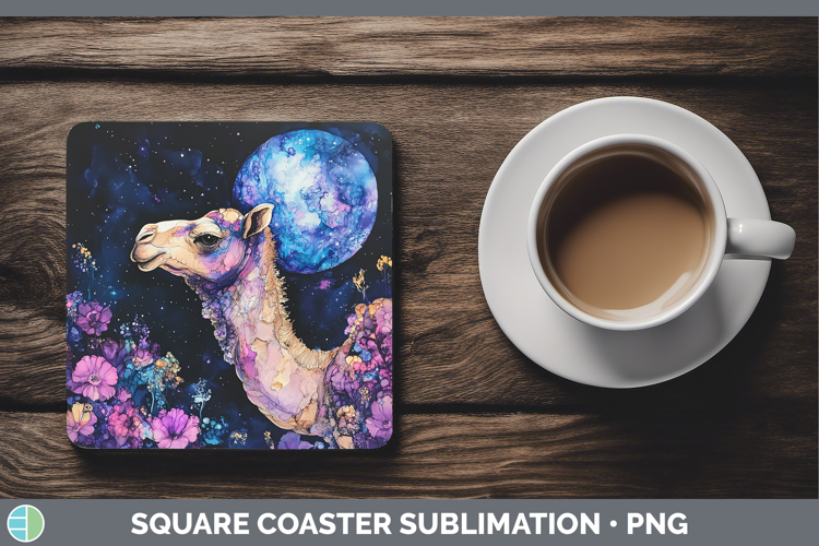 Safari Galaxy Camel Square Coaster Sublimation Coaster Desig