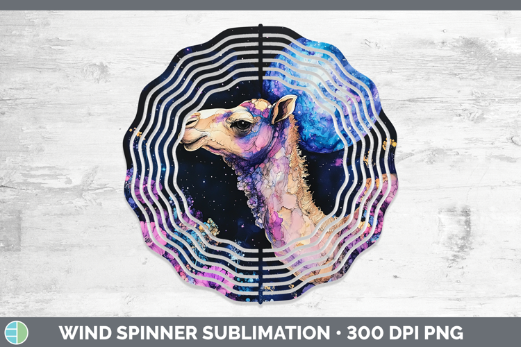Safari Galaxy Camel Wind Spinner Sublimation Spinner Designs