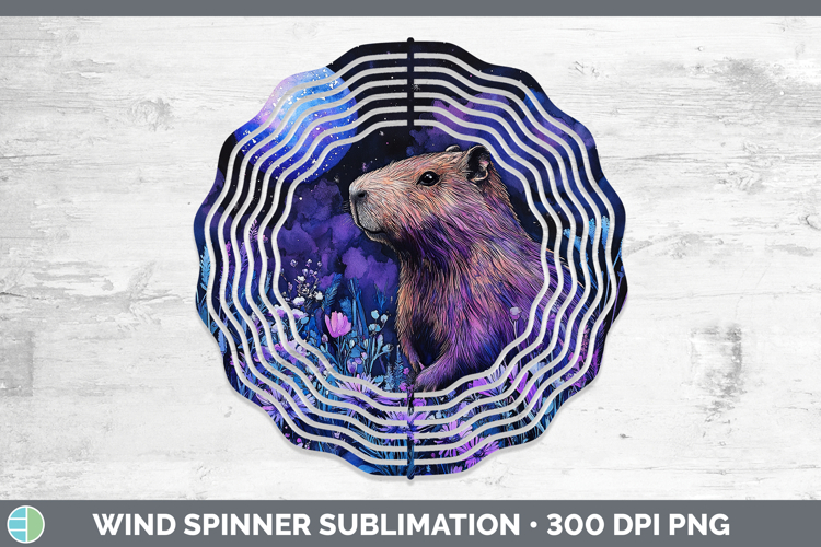 Safari Galaxy Capybara Wind Spinner Sublimation Spinner Desi