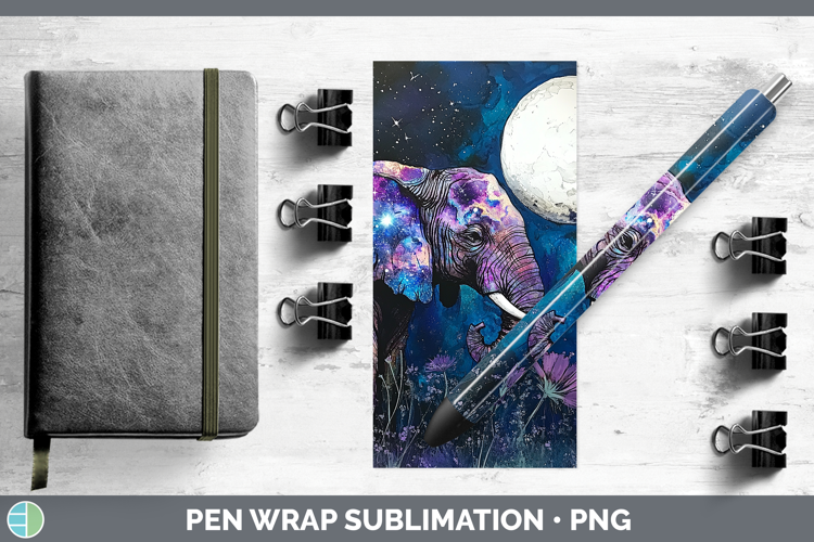 Safari Galaxy Elephant Pen Wrap Sublimation Pen Designs