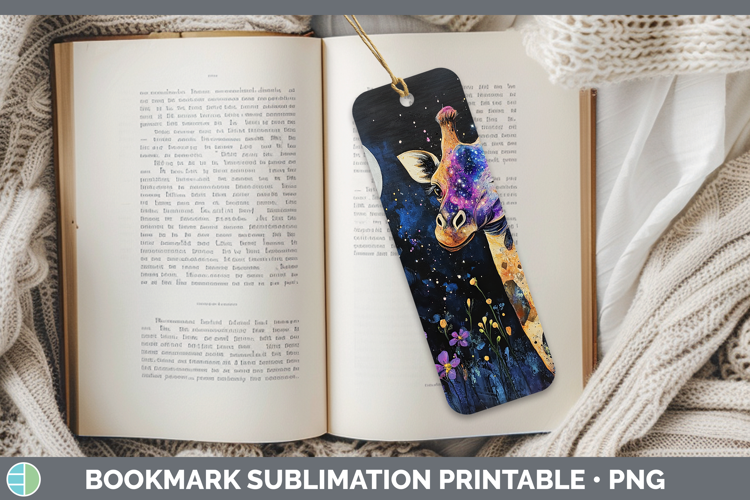 Safari Galaxy Giraffe Bookmark Sublimation Printable Designs