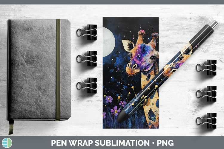Safari Galaxy Giraffe Pen Wrap Sublimation Pen Designs