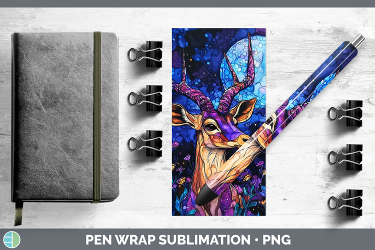 Safari Galaxy Impala Pen Wrap Sublimation Pen Designs