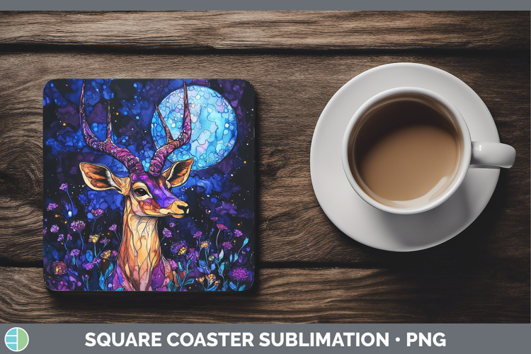 Safari Galaxy Impala Square Coaster Sublimation Coaster Desi