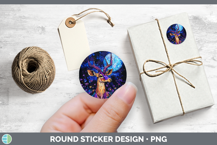 Safari Galaxy Impala Stickers | Round Labels Designs