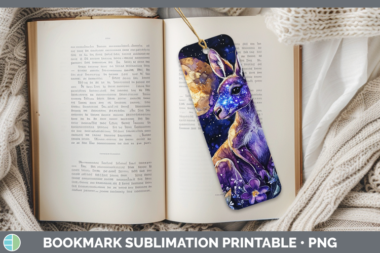 Safari Galaxy Kangaroo Bookmark Sublimation Printable Design