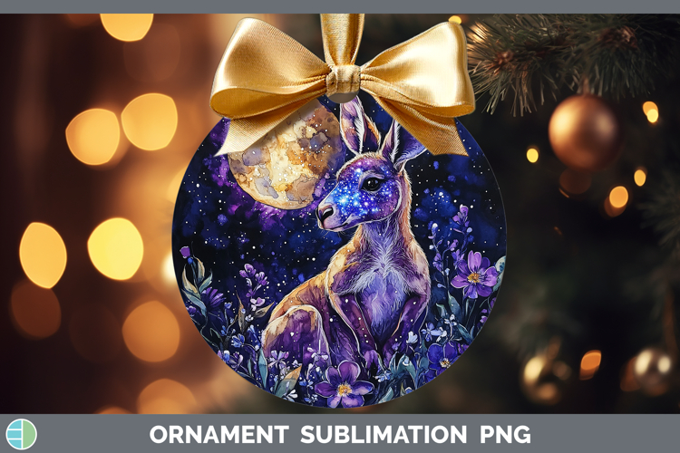 Safari Galaxy Kangaroo Ornament Sublimation Bauble Designs