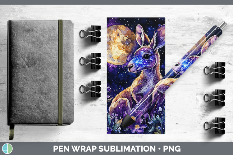 Safari Galaxy Kangaroo Pen Wrap Sublimation Pen Designs