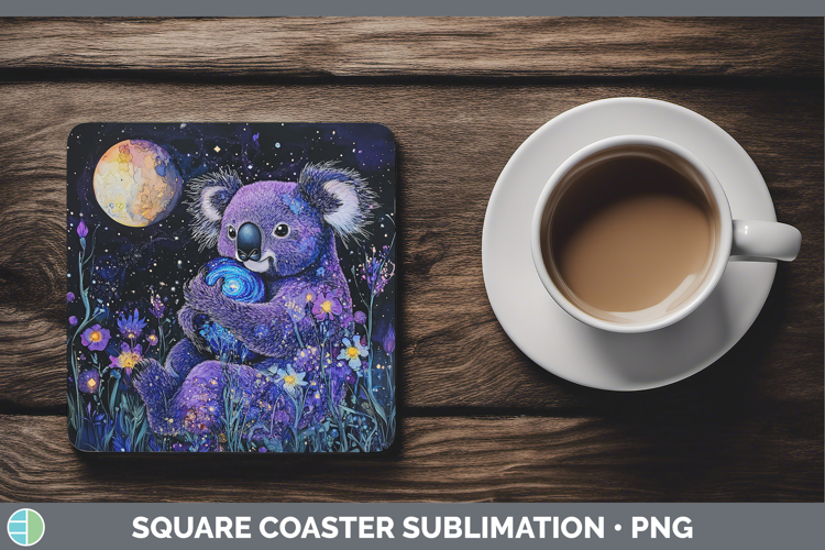 Safari Galaxy Koala Square Coaster Sublimation Coaster Desig
