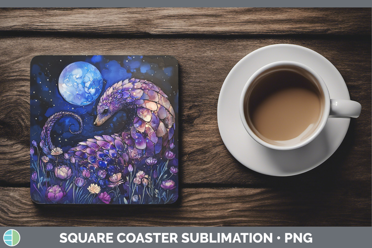 Safari Galaxy Pangolin Square Coaster Sublimation Coaster De