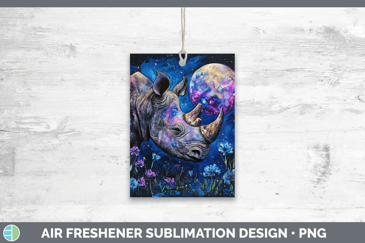 Safari Galaxy Rhino Air Freshener Sublimation Car Freshener