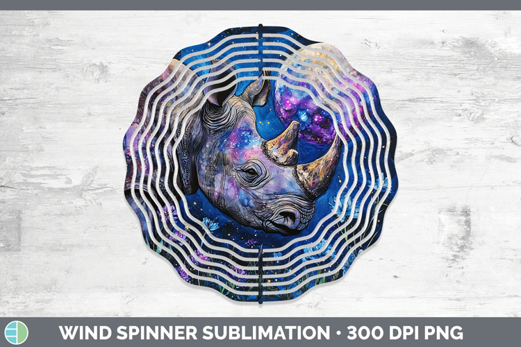 Safari Galaxy Rhino Wind Spinner Sublimation Spinner Designs