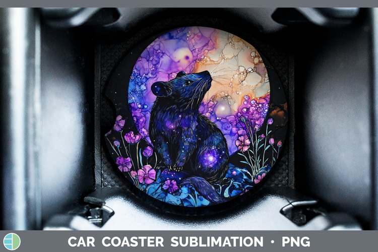 Safari Galaxy Tasmanian Devil Car Coaster Sublimation Desig