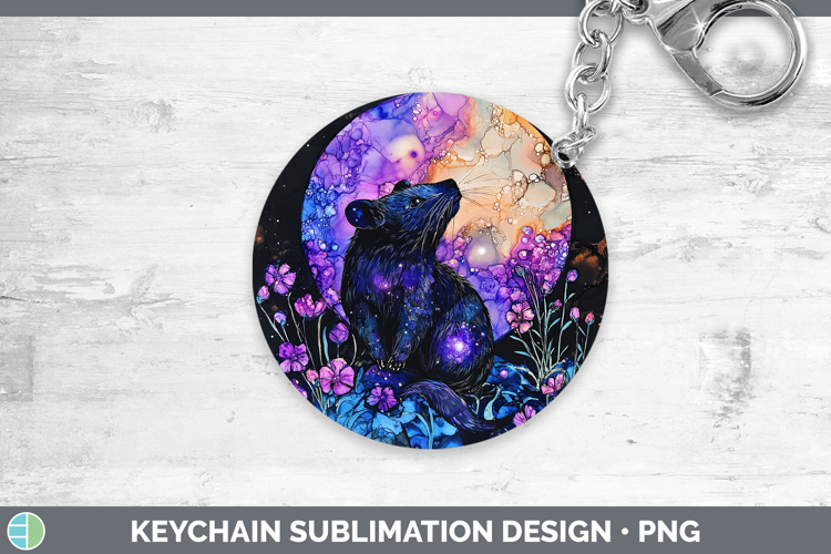 Safari Galaxy Tasmanian Devil Keychain Sublimation Keyring D