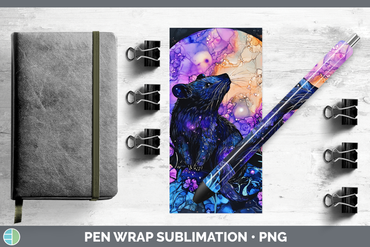 Safari Galaxy Tasmanian Devil Pen Wrap Sublimation Pen Desig
