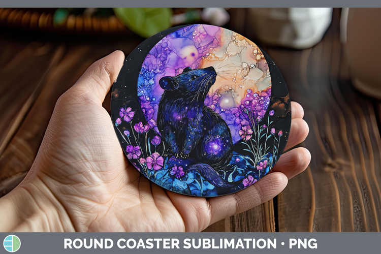 Safari Galaxy Tasmanian Devil Round Coaster Sublimation Coas