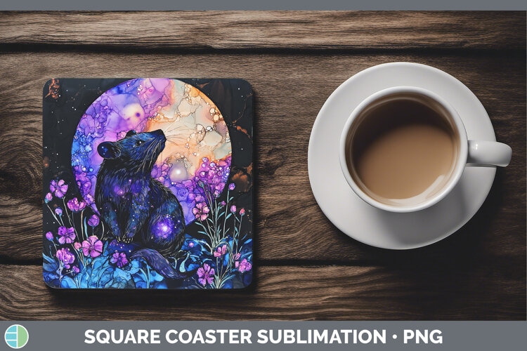 GorgeousSafari Galaxy Square Coaster design.