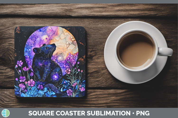 Safari Galaxy Tasmanian Devil Square Coaster Sublimation Coa