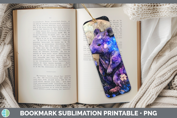 Safari Galaxy Wombat Bookmark Sublimation Printable Designs