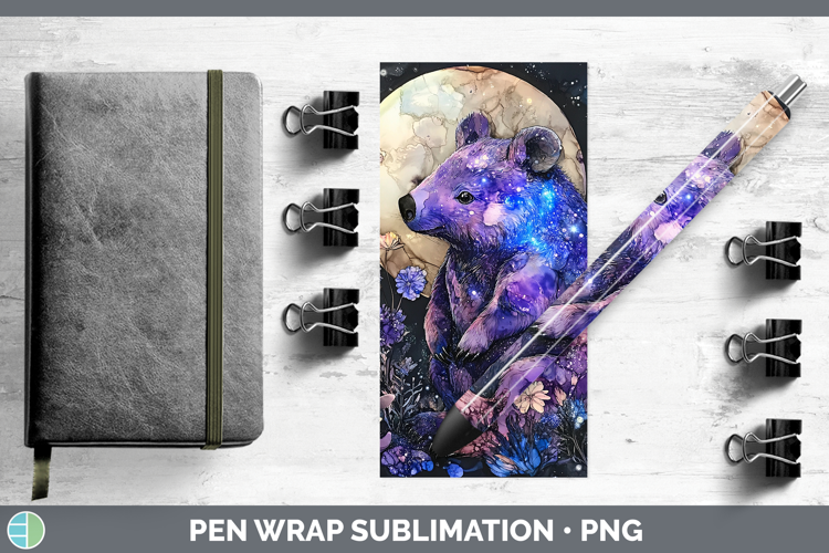 Safari Galaxy Wombat Pen Wrap Sublimation Pen Designs