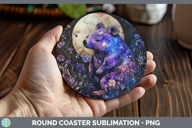 Safari Galaxy Wombat Round Coaster Sublimation Coaster Desig