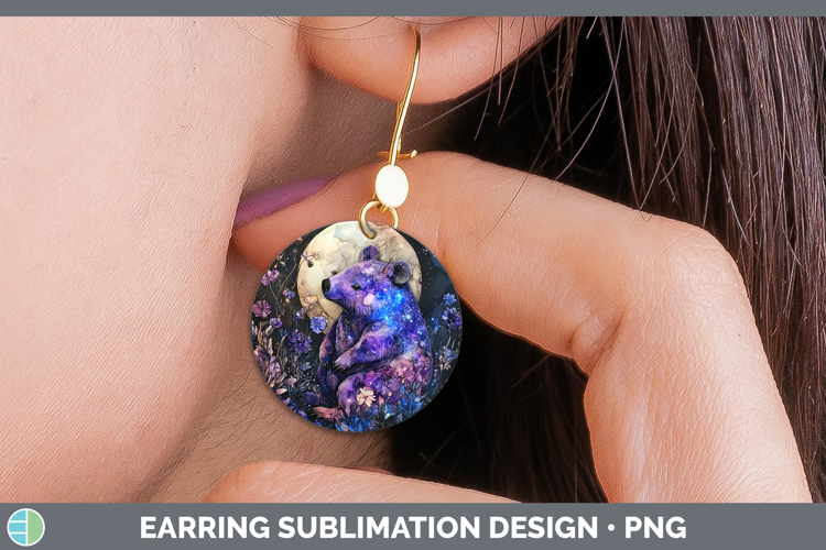 Safari Galaxy Wombat Round Earrings Sublimation Earrings Des