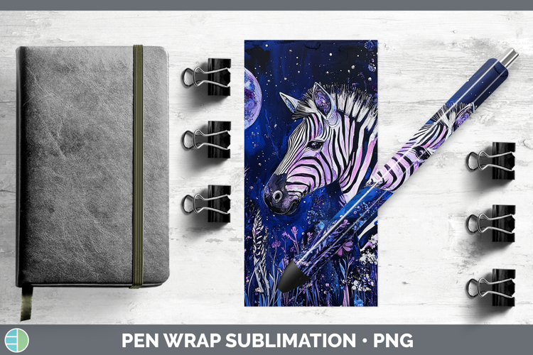 Safari Galaxy Zebra Pen Wrap Sublimation Pen Designs