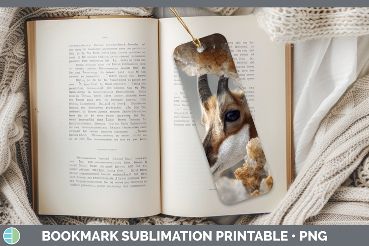 Antelope Bookmark Safari Geode Wall Sublimation Printable De