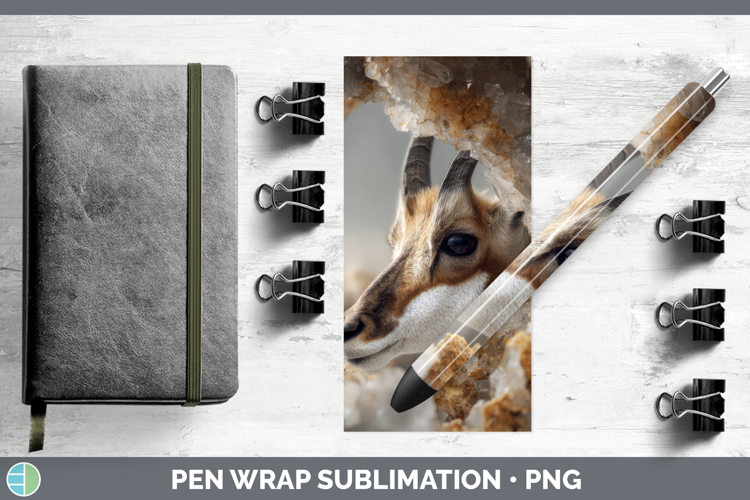 Antelope Pen Wrap Safari Geode Wall Sublimation Pen Designs