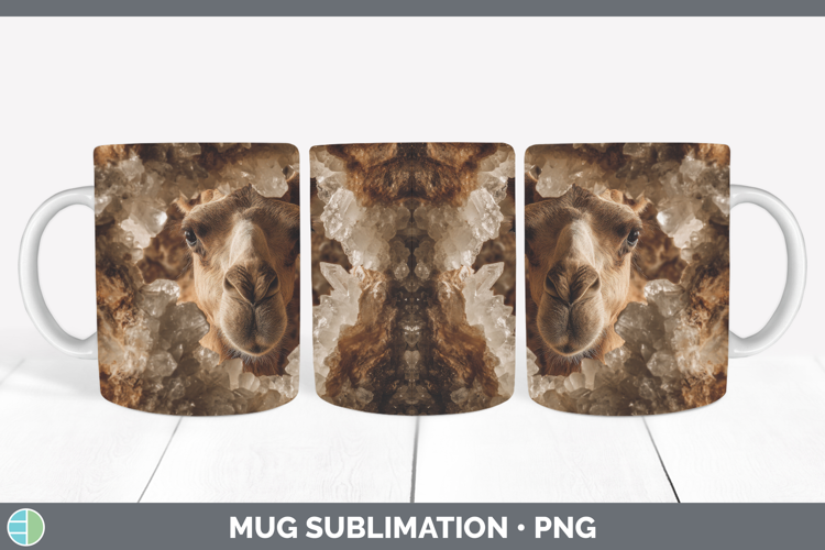 Camel Mug Wrap Safari Geode Wall Sublimation Coffee Cup Desi