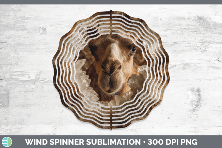 Camel Wind Spinner Safari Geode Wall Sublimation Spinner Des