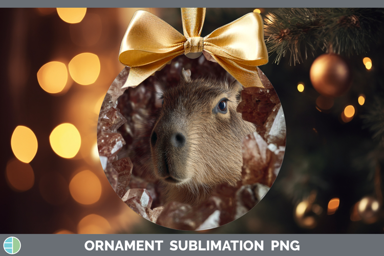 Capybara Ornament Safari Geode Wall Sublimation Bauble Desig
