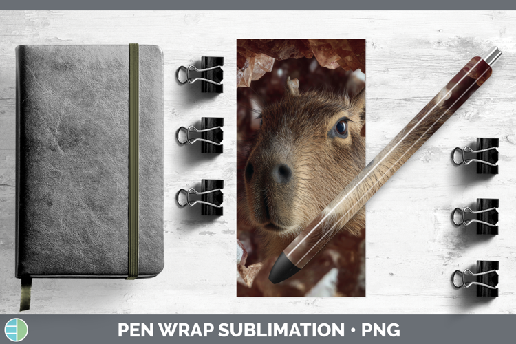Capybara Pen Wrap Safari Geode Wall Sublimation Pen Designs