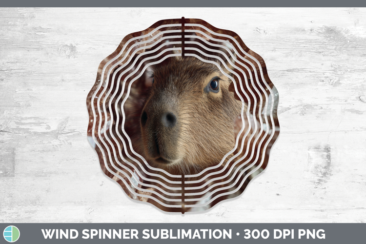 Capybara Wind Spinner Safari Geode Wall Sublimation Spinner
