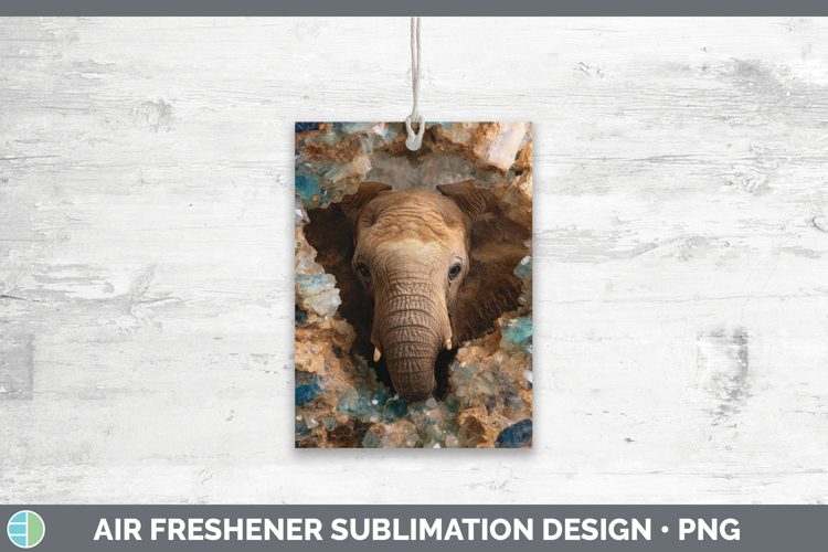 Elephant Air Freshener Safari Geode Wall Sublimation Car Fre